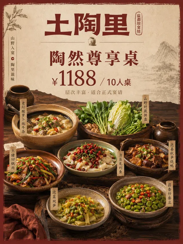 陶然尊享桌套餐海报